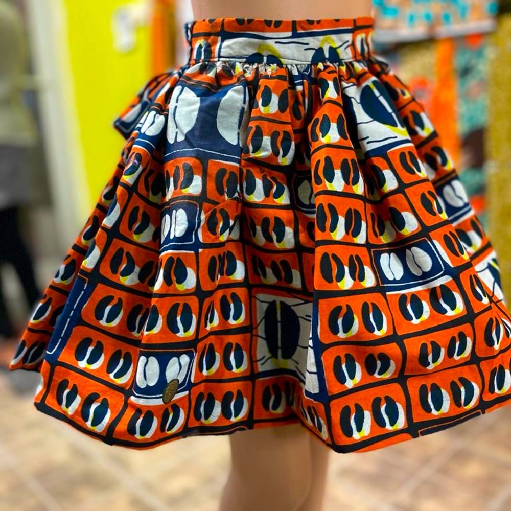 African print skirt